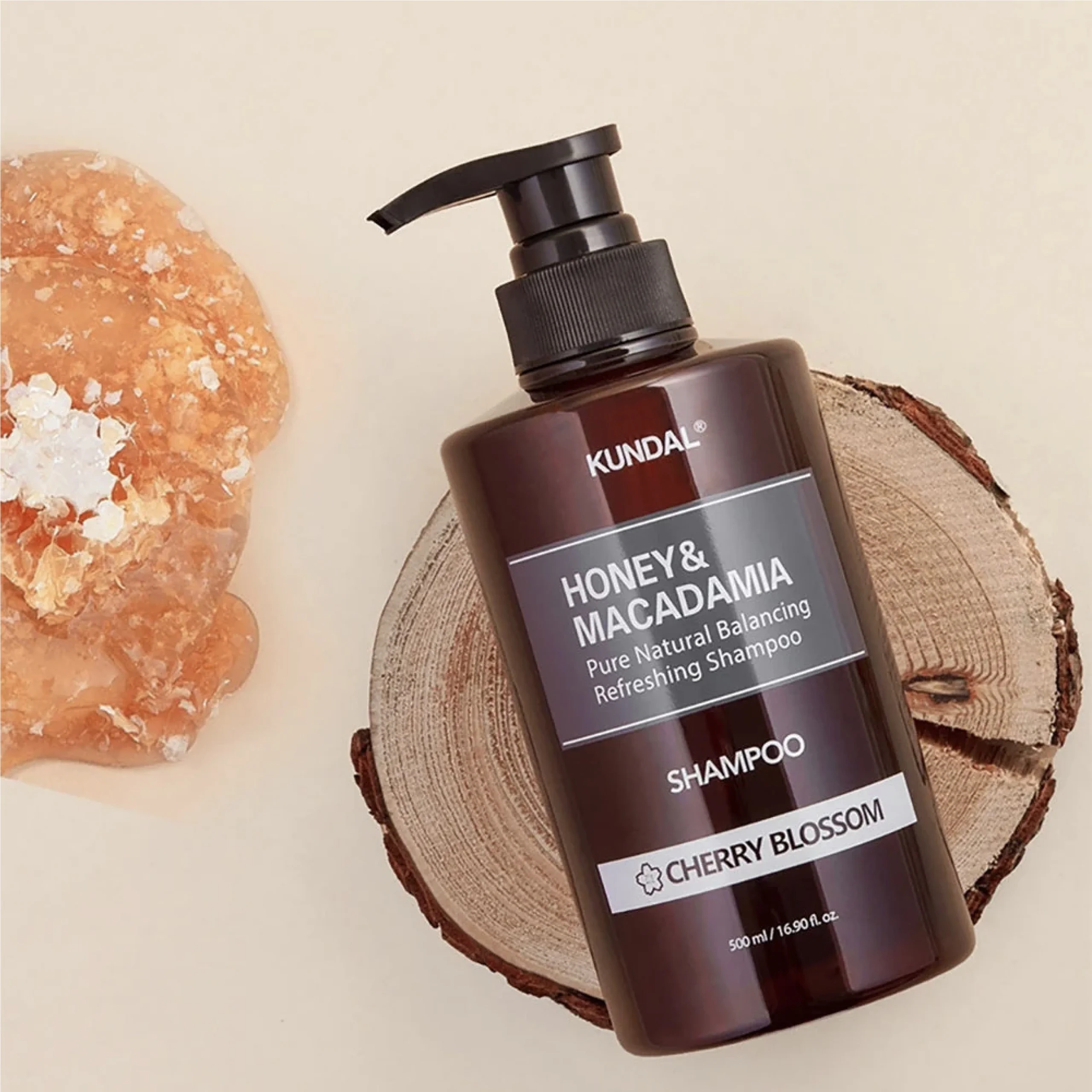 Honey & Macadamia Nature Shampoo - Cherry Blossom KUNDAL - Image 2