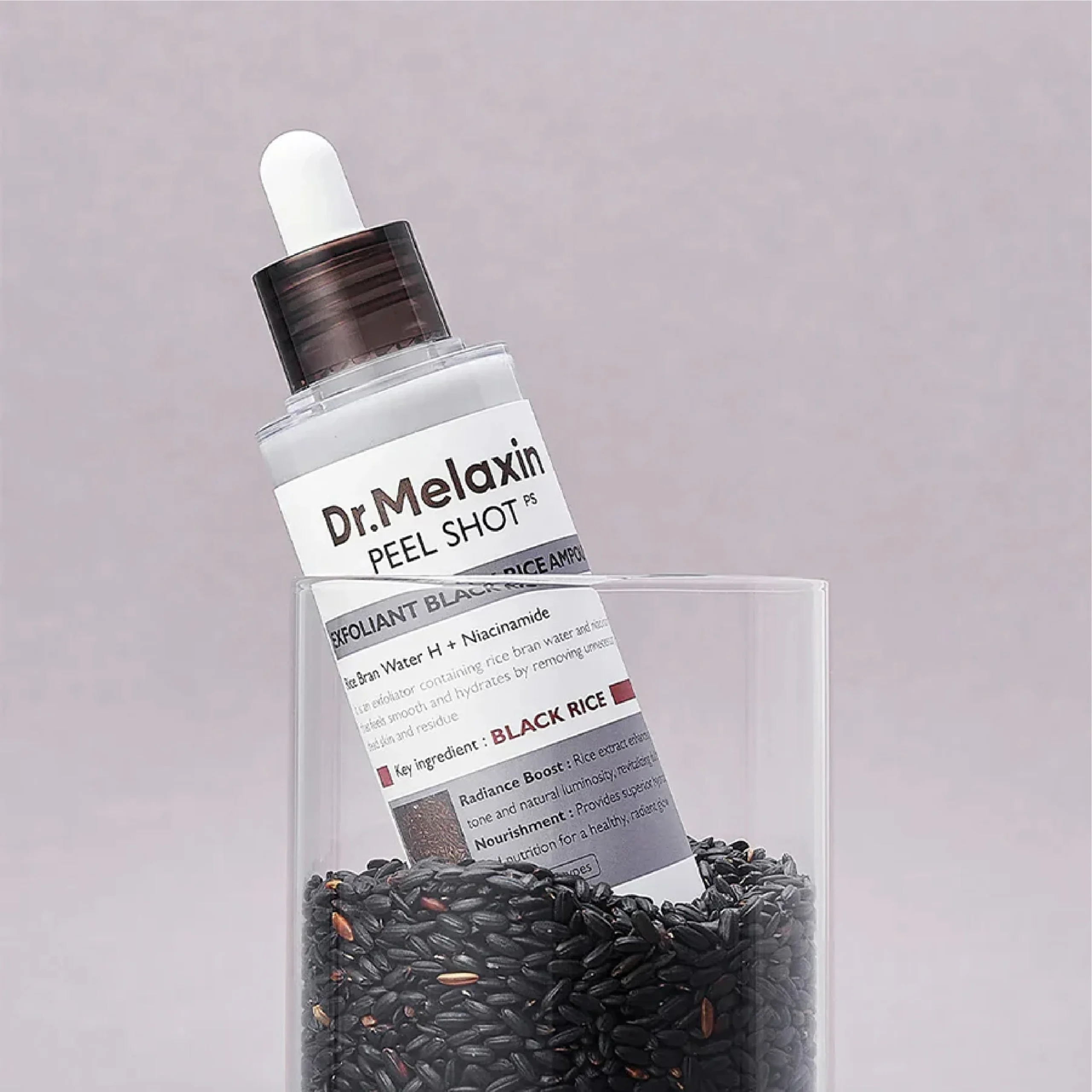 Peel Shot Exfoliating Black Rice Ampoule DR.MELAXIN - Image 2