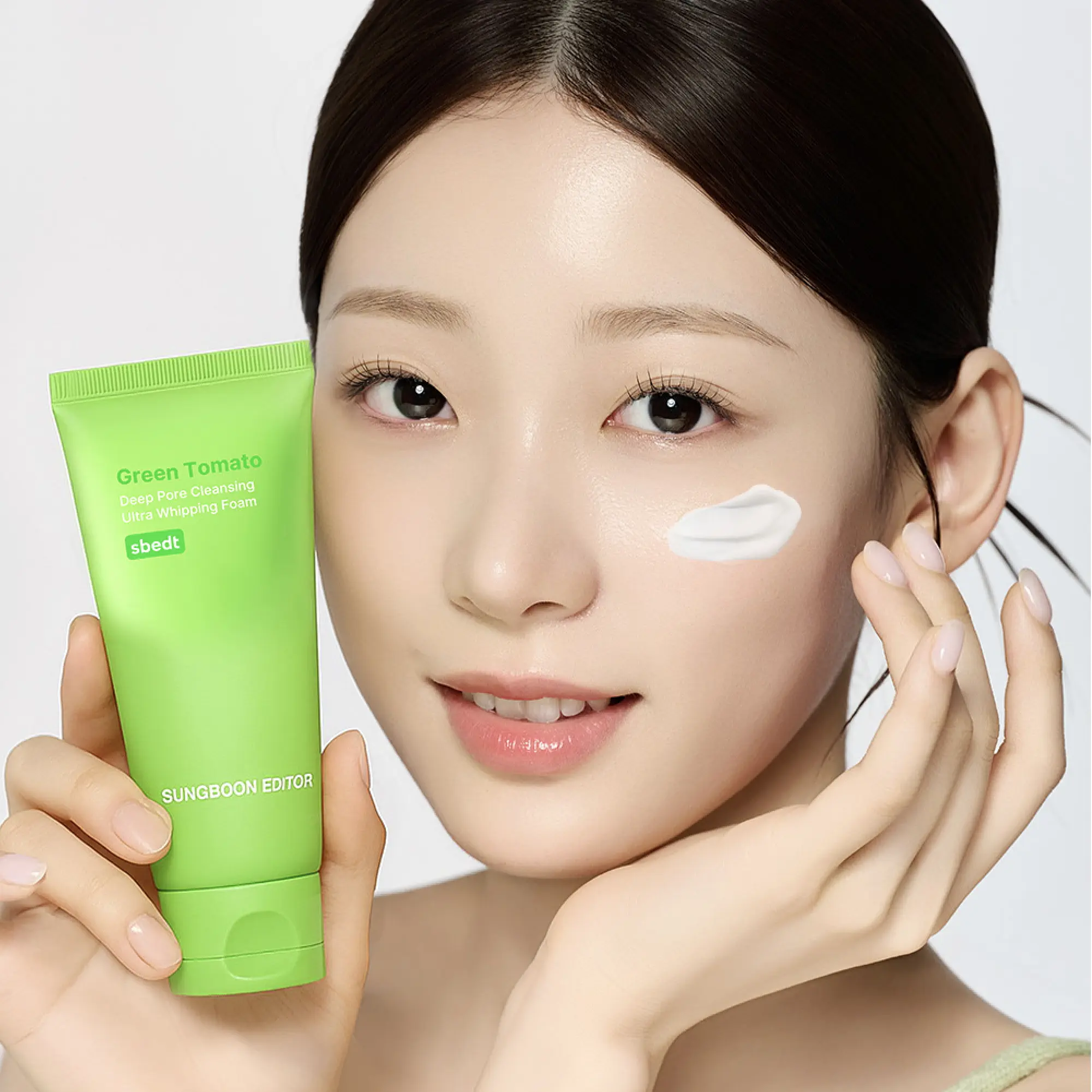Green Tomato Deep Pore Cleansing Ultra Whipping Foam SUNGBOON EDITOR - Image 3